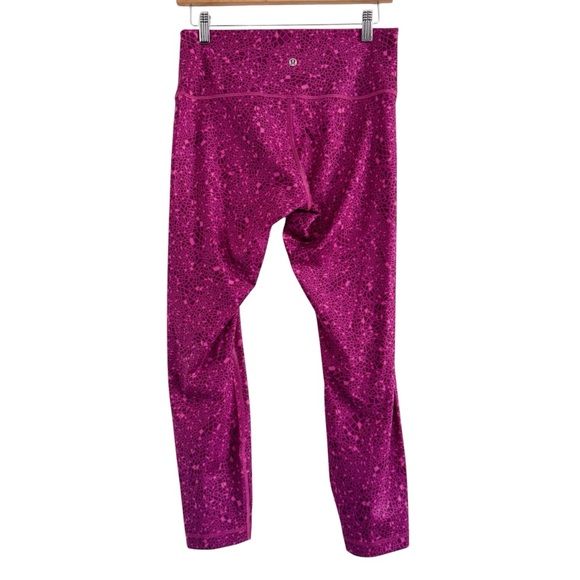 Lululemon High Times Leggings Pant Luxtreme Paradise Geo Regal Plum Pink 10 - Picture 5 of 13